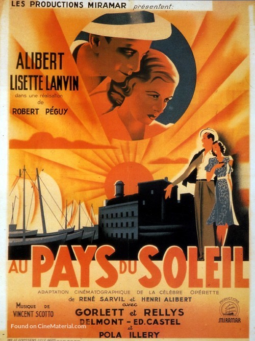Au pays du soleil - French Movie Poster