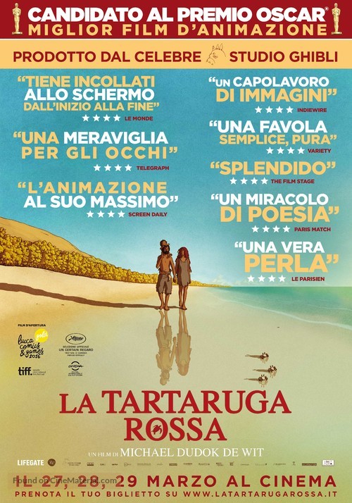 La tortue rouge - Italian Movie Poster