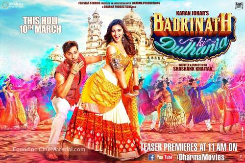 Badrinath Ki Dulhania - Indian Movie Poster