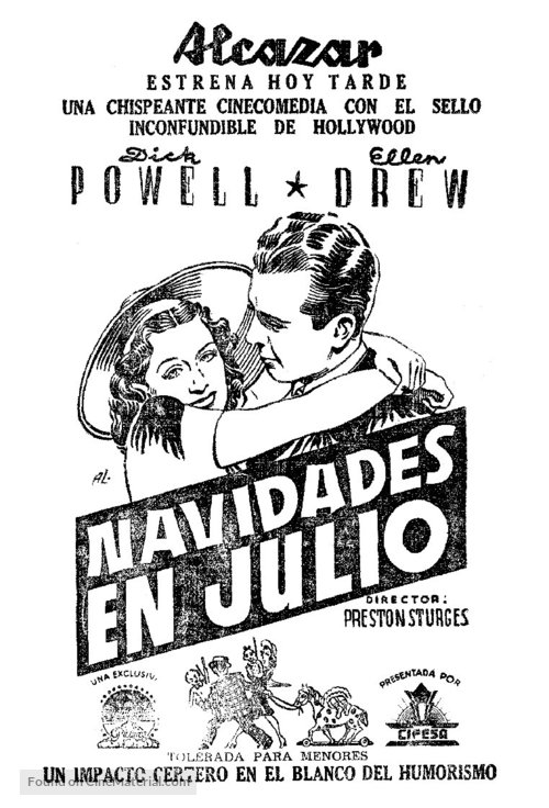 Christmas in July - Spanish Movie Poster