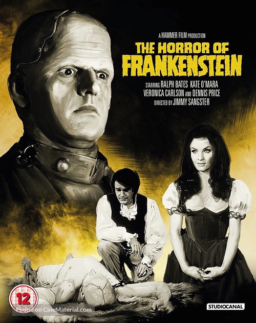 The Horror of Frankenstein - British Blu-Ray movie cover