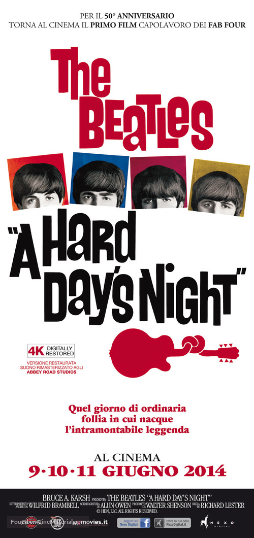 A Hard Day&#039;s Night - Italian Re-release movie poster