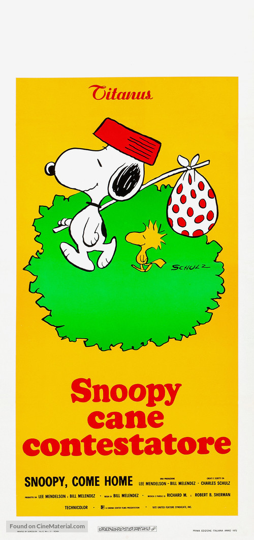 Snoopy Come Home - Italian Theatrical movie poster