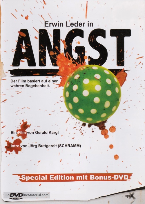 Angst - German DVD movie cover