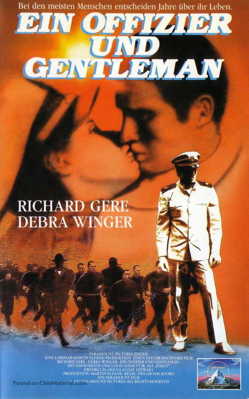 An Officer and a Gentleman - German VHS movie cover