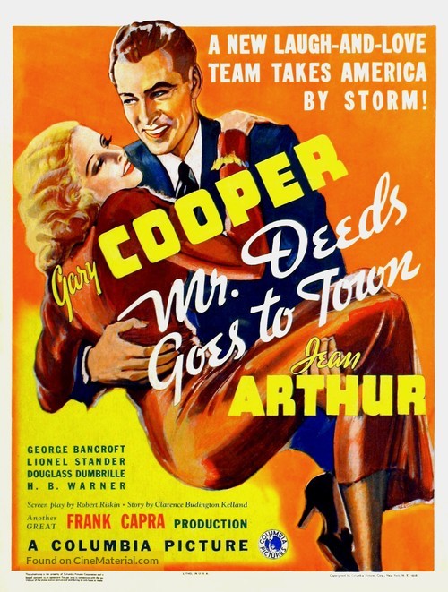 Mr. Deeds Goes to Town - Theatrical movie poster