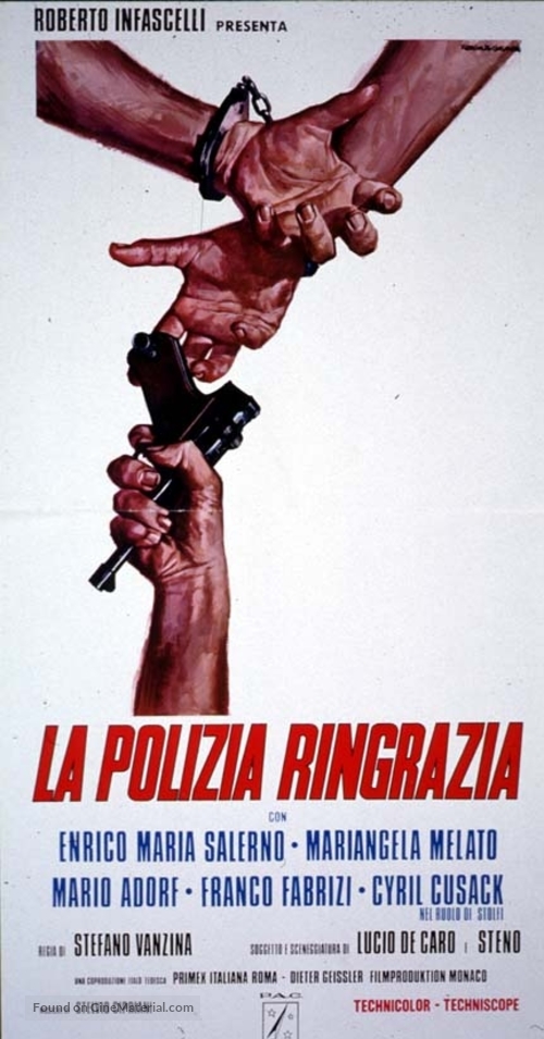 La polizia ringrazia - Italian Movie Poster