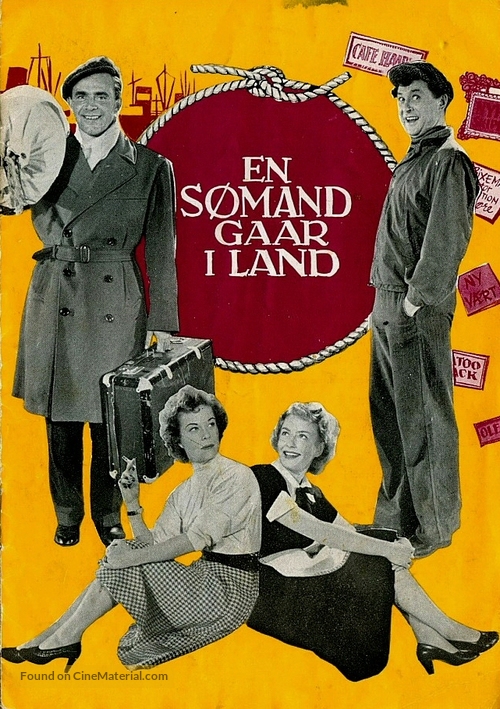 En s&oslash;mand g&aring;r i land - Danish Movie Poster