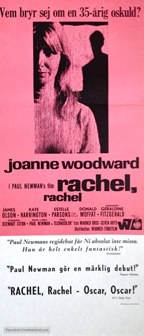 Rachel, Rachel - Swedish Movie Poster