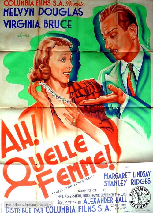 There&#039;s That Woman Again - French Movie Poster