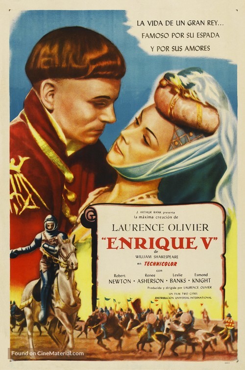 The Chronicle History of King Henry the Fifth with His Battell Fought at Agincourt in France - Puerto Rican Movie Poster