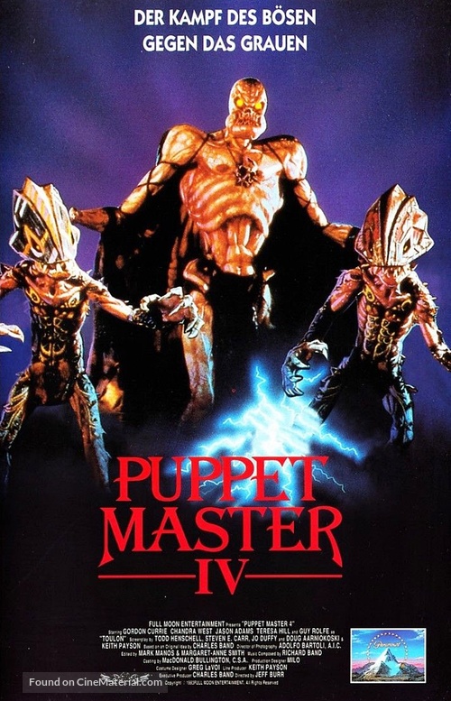 Puppet Master 4 - German VHS movie cover