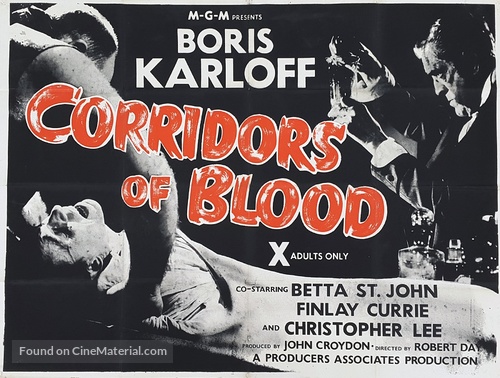 Corridors of Blood - British Movie Poster