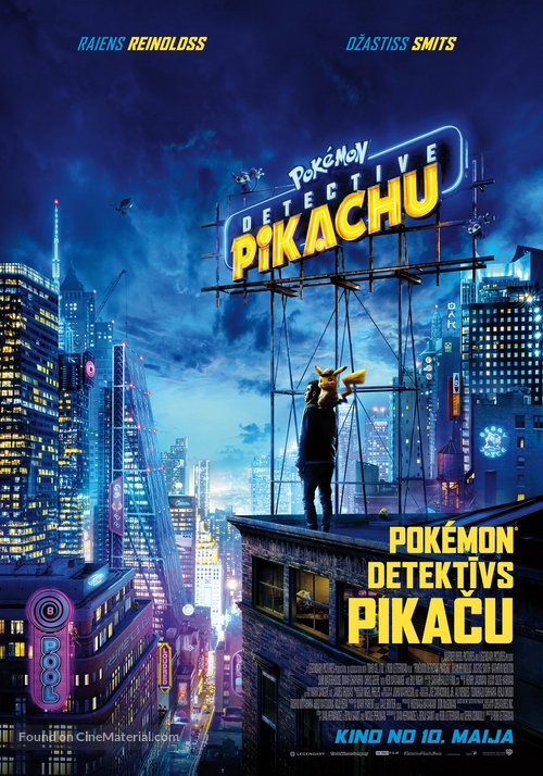 Pok&eacute;mon: Detective Pikachu - Latvian Movie Poster