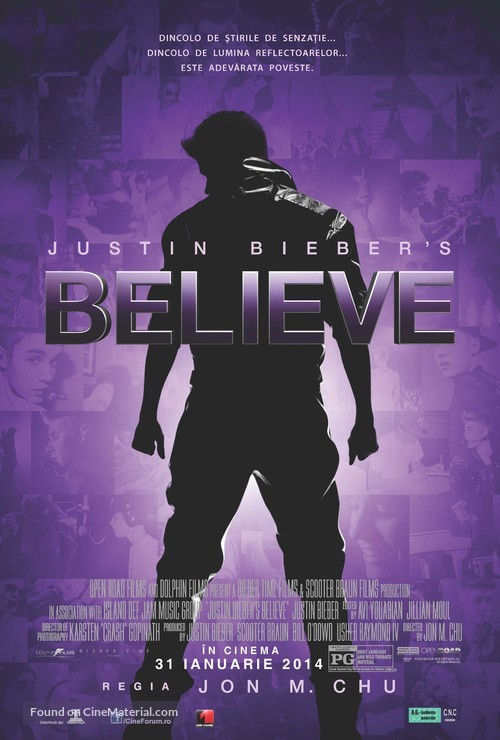 Justin Bieber&#039;s Believe - Romanian Movie Poster