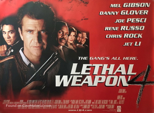 Lethal Weapon 4 - British Movie Poster