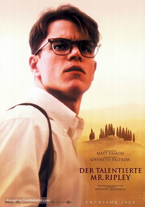 The Talented Mr. Ripley - German Movie Poster