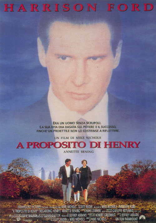 Regarding Henry - Italian Movie Poster
