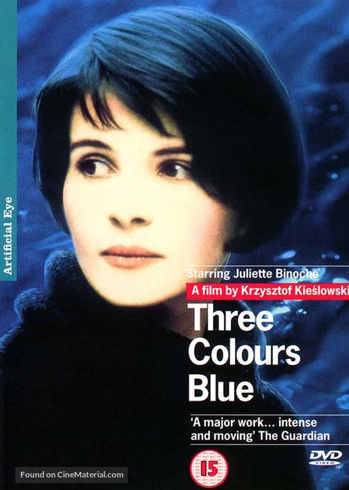 Trois couleurs: Bleu - British DVD movie cover