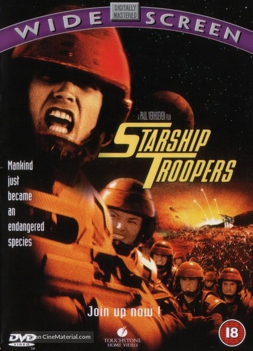 Starship Troopers - British DVD movie cover