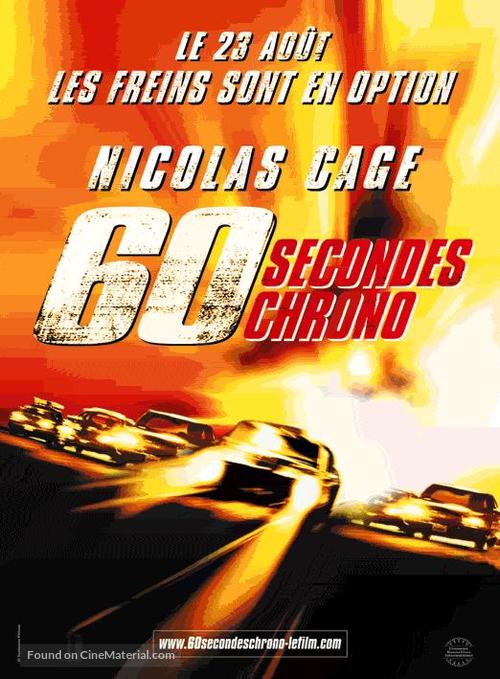 Gone In 60 Seconds - French Movie Poster