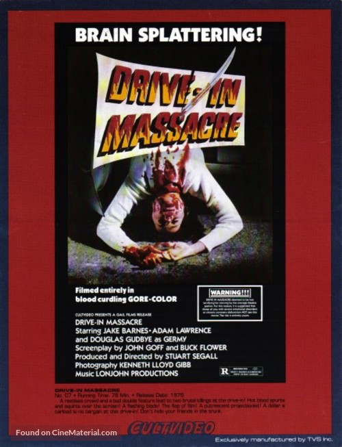 Drive in Massacre - Movie Cover