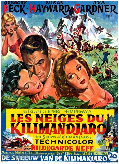 The Snows of Kilimanjaro - Belgian Movie Poster