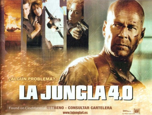 Live Free or Die Hard - Spanish Movie Poster