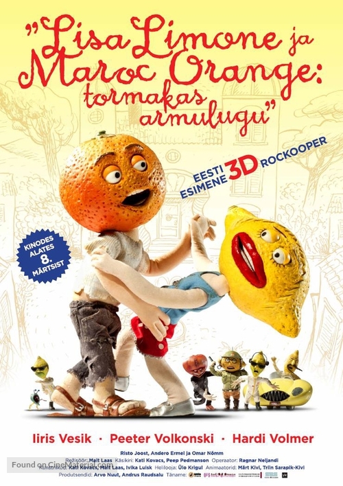 Lisa Limone and Maroc Orange, a Rapid Love Story - Estonian Movie Poster