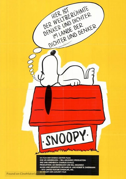 Snoopy Come Home - German Movie Poster