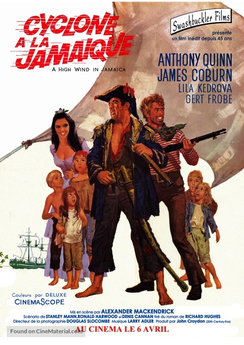 A High Wind in Jamaica - French Re-release movie poster