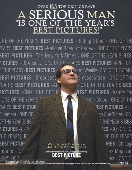 A Serious Man - For your consideration movie poster