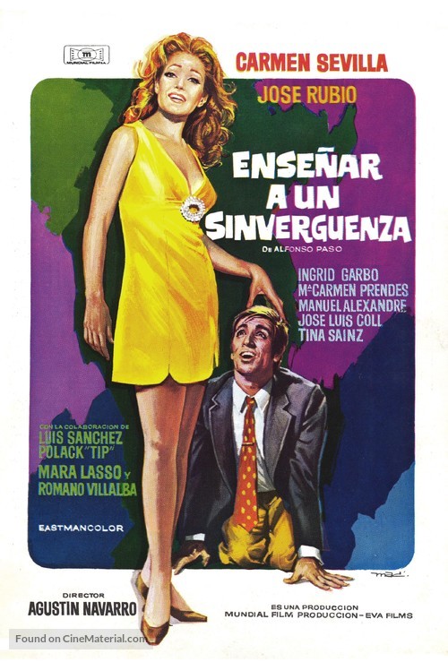 Ense&ntilde;ar a un sinverg&uuml;enza - Spanish Movie Poster