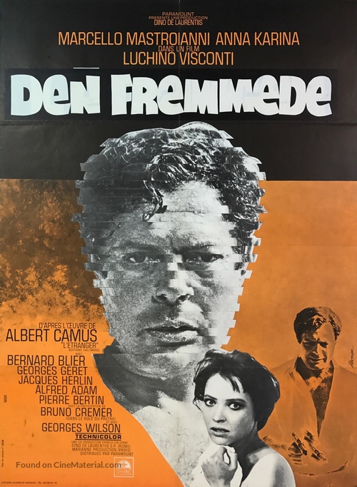 Lo straniero - Danish Movie Poster