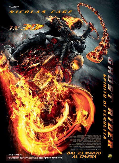 Ghost Rider: Spirit of Vengeance - Italian Movie Poster