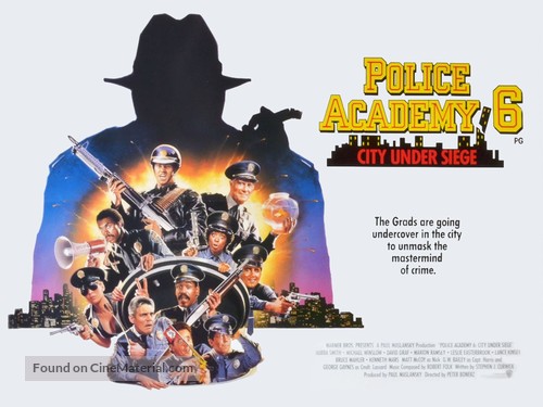 Police Academy 6: City Under Siege - British Movie Poster