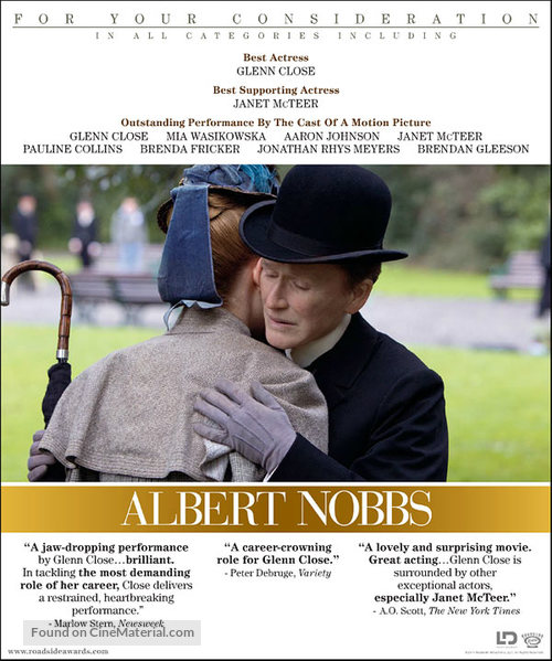 Albert Nobbs - For your consideration movie poster