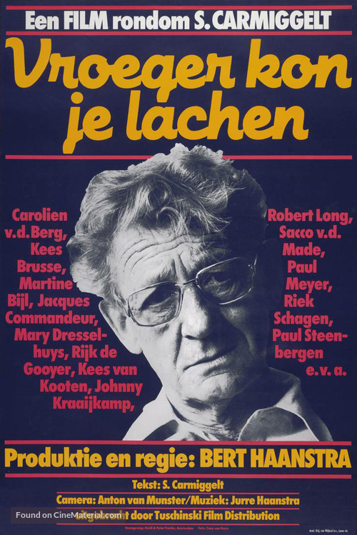 Vroeger kon je lachen - Dutch Movie Poster