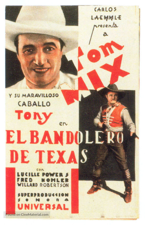 The Texas Bad Man - Spanish Movie Poster