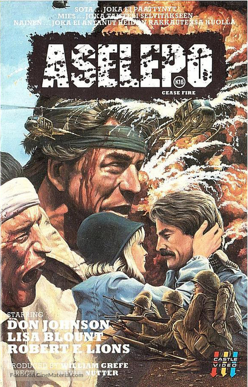 Cease Fire - Finnish VHS movie cover