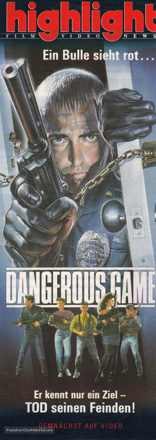 Dangerous Game - German poster