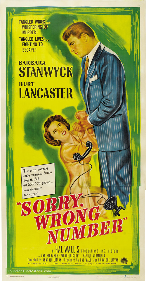 Sorry, Wrong Number - Movie Poster