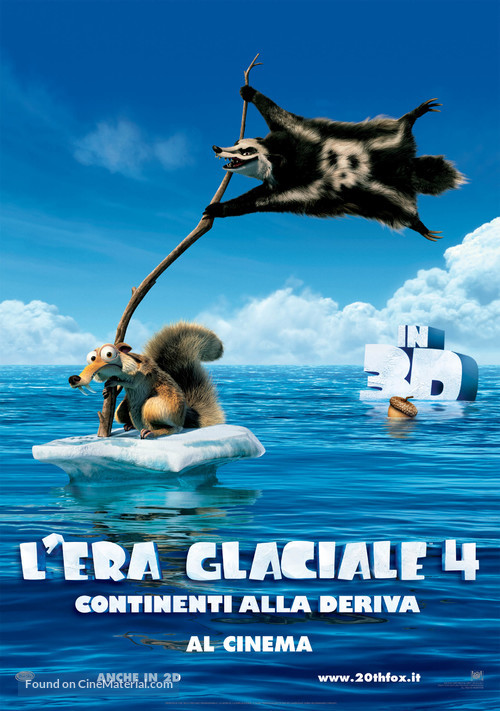 Ice Age: Continental Drift - Italian Movie Poster