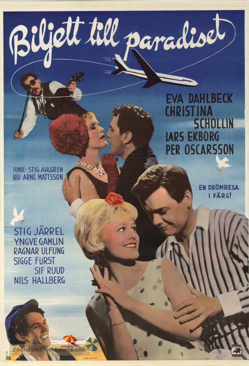 Biljett till paradiset - Swedish Movie Poster