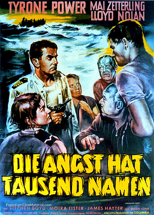 Seven Waves Away - German Theatrical movie poster