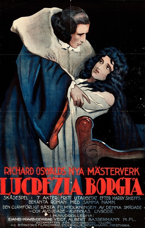 Lucrezia Borgia - Swedish Movie Poster