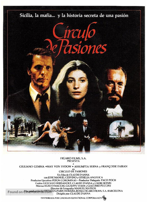 Le cercle des passions - Spanish Movie Poster