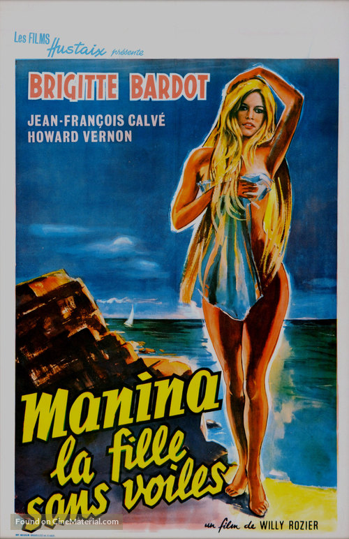 Manina, la fille sans voiles - Belgian Re-release movie poster