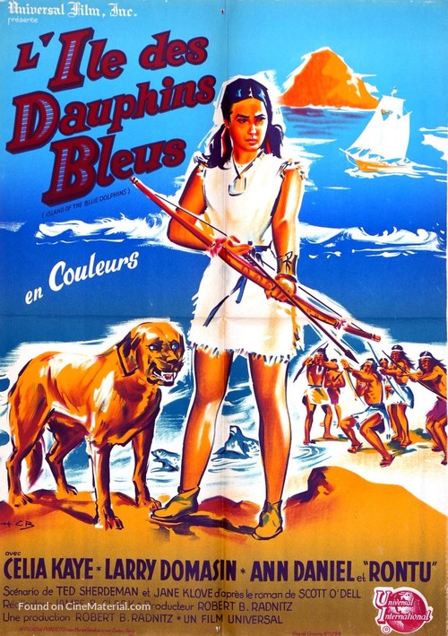 Island of the Blue Dolphins - French Movie Poster