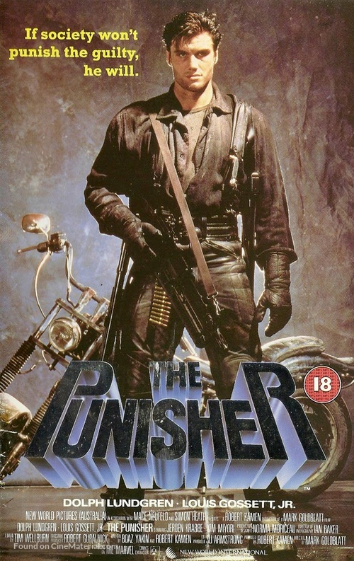 The Punisher - British VHS movie cover